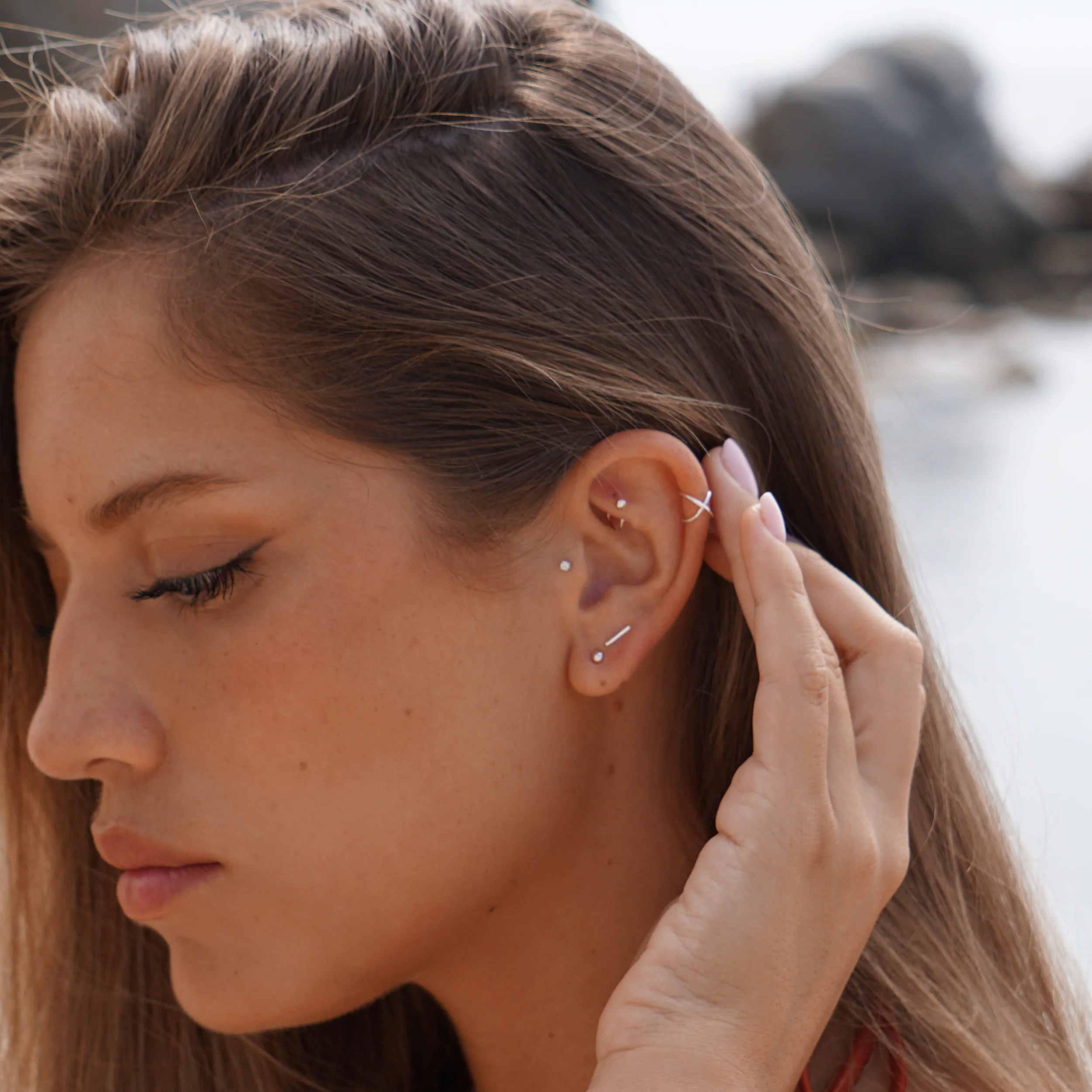 Pendientes Crossed (Falso) - Image 3